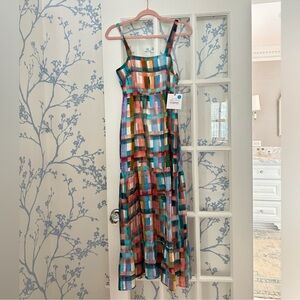 Marie Oliver Multicolor Plaid Maxi Dress 🧡